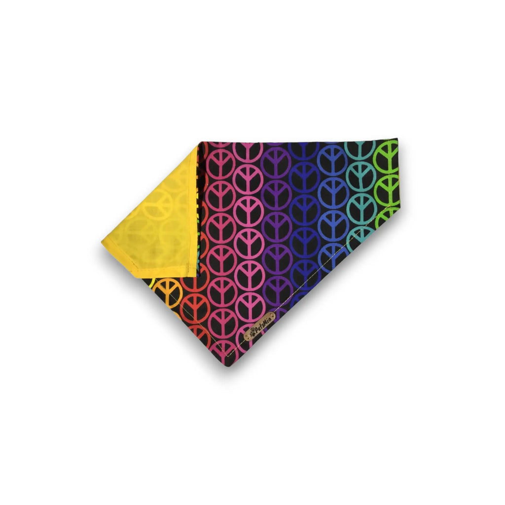 Bandana reversible ESTAMPADO - Logo hippie multicolor-camas-para-perros