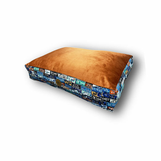 Cama DREAM - Ocre con Lona Estampada