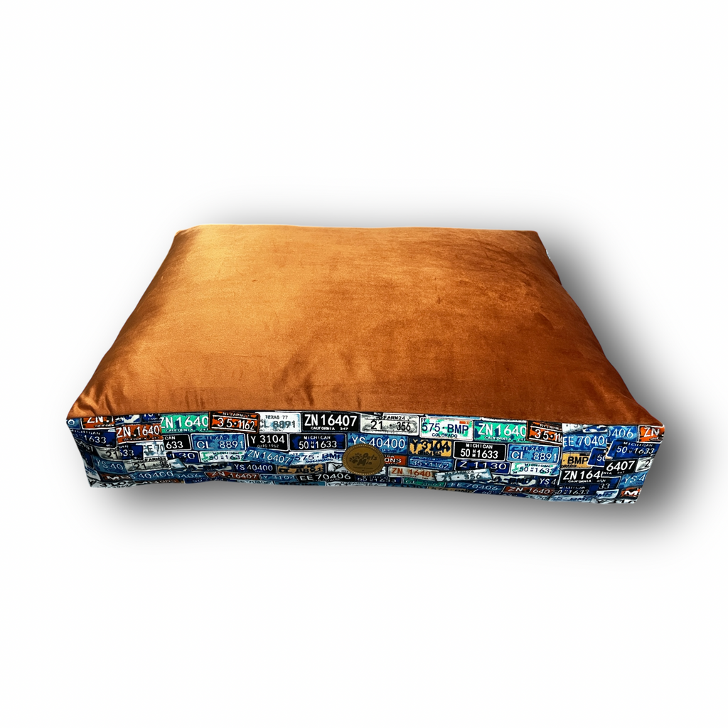 Cama DREAM - Ocre con Lona Estampada-camas-para-perros